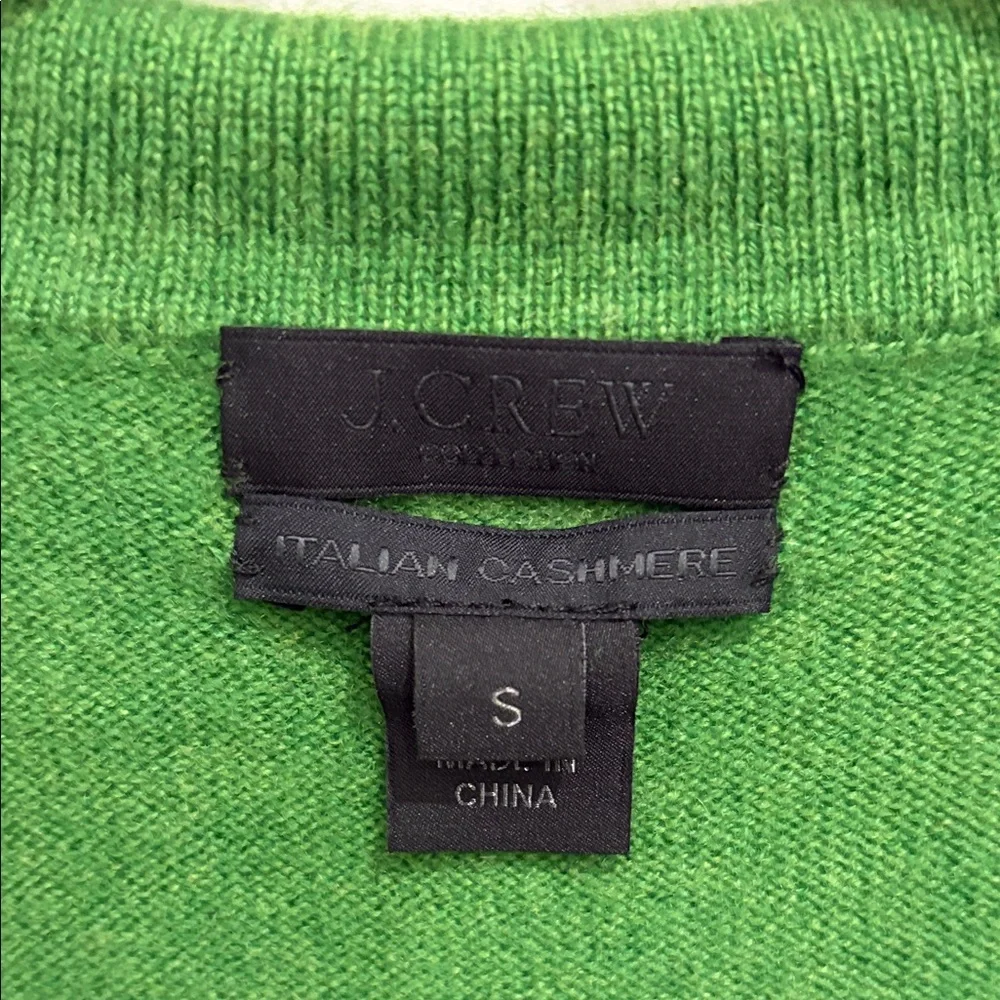 J. Crew Italian Cashmere Sweater in Vibrant Green - Picture 2 of 3